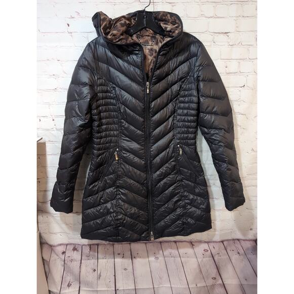 Laundry By Shelli Segal Coat Packable Down Puffer Jacket Gray Women Sz Medium - Picture 1 of 15